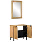 Bathroom Furniture Set Brown Solid Mango Wood Medium