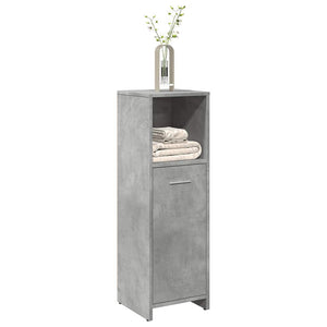 Bathroom Cabinet Concrete Gray Engineered Wood Narrow and Tall