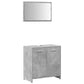 Bathroom Cabinet With Mirror Concrete Grey Engineered Wood Medium