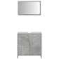 Bathroom Cabinet With Mirror Concrete Grey Engineered Wood Medium