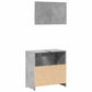 Bathroom Cabinet With Mirror Concrete Grey Engineered Wood Medium