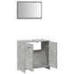 Bathroom Cabinet With Mirror Concrete Grey Engineered Wood Medium