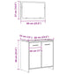 Bathroom Cabinet With Mirror Concrete Grey Engineered Wood Medium