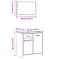 Bathroom Cabinet With Mirror Old wood Engineered wood Standard