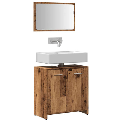 Bathroom Cabinet With Mirror Old wood Engineered wood Standard