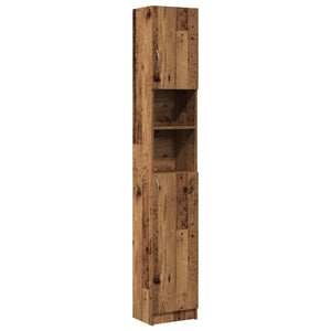 Bathroom Cabinet Old Wood Engineered wood Tall Bathroom Cabinet