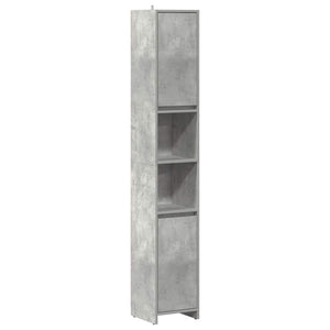 Bathroom Cabinet Concrete Grey Engineered Wood Tall