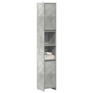 Bathroom Cabinet Concrete Grey Engineered Wood Tall