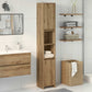 Bathroom Cabinet Artisan oak Engineered wood Tall