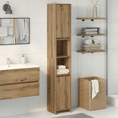 Bathroom Cabinet Artisan oak Engineered wood Tall
