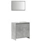 Bathroom Furniture Set Concrete Grey Engineered Wood, Glass Medium