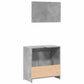 Bathroom Furniture Set Concrete Grey Engineered Wood, Glass Medium