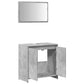 Bathroom Furniture Set Concrete Grey Engineered Wood, Glass Medium