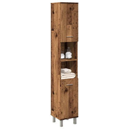 Bathroom Cabinet Old wood Engineered wood Tall Bathroom Cabinet