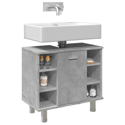 Bathroom Cabinet Concrete grey Engineered wood 23.6x12.6x21.1 in