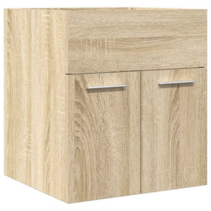Bathroom Sink Cabinet Sonoma Oak Engineered wood Compact