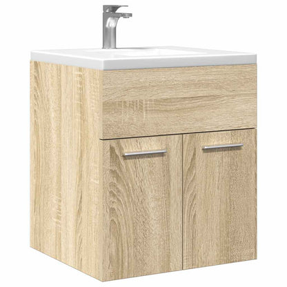 Bathroom Sink Cabinet Sonoma Oak Engineered wood Compact