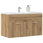 Bathroom Sink Cabinet Artisan Oak Engineered Wood 31.5x15.2x18.1 in