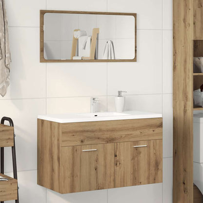 Bathroom Sink Cabinet Artisan Oak Engineered Wood 31.5x15.2x18.1 in
