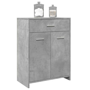 Bathroom Cabinet Concrete Grey Engineered Wood Stylish Unit