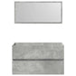 Bathroom Cabinet With Mirror Concrete Grey Engineered Wood 31.5 in