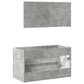 Bathroom Cabinet With Mirror Concrete Grey Engineered Wood 31.5 in