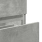 Bathroom Cabinet With Mirror Concrete Grey Engineered Wood 31.5 in