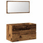Bathroom Cabinet With Mirror Old Wood Engineered Wood Medium