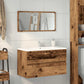 Bathroom Cabinet With Mirror Old Wood Engineered Wood Medium