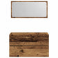 Bathroom Cabinet With Mirror Old Wood Engineered Wood Medium