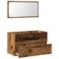 Bathroom Cabinet With Mirror Old Wood Engineered Wood Medium