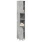 Bathroom Cabinet Concrete gray Engineered wood, iron Tall