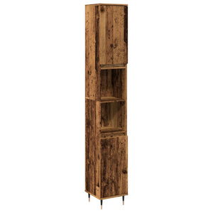 Bathroom Cabinet Old Wood Engineered wood, iron Tall