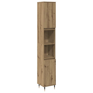 Bathroom Cabinet Artisan Oak Engineered Wood Tall