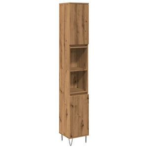 Bathroom Cabinet Artisan Oak Engineered Wood Tall