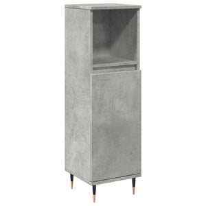 Bathroom Cabinet Concrete grey Engineered wood, iron Tall