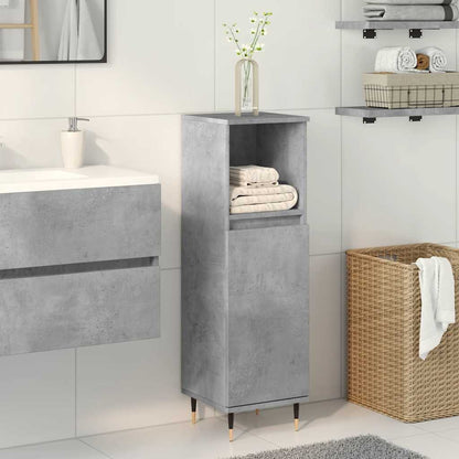 Bathroom Cabinet Concrete grey Engineered wood, iron Tall