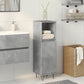 Bathroom Cabinet Concrete Grey Engineered Wood, Iron Tall