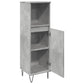 Bathroom Cabinet Concrete Grey Engineered Wood, Iron Tall