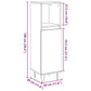 Bathroom Cabinet Concrete Grey Engineered Wood, Iron Tall