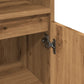 Bathroom Cabinet Artisan oak Engineered wood, iron Tall