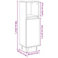 Bathroom Cabinet Artisan oak Engineered wood, iron Tall