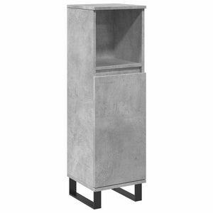 Bathroom Cabinet Concrete gray Engineered wood, iron Tall