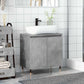Bathroom Cabinet Concrete Grey Engineered Wood, Iron Medium