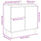 Bathroom Cabinet Concrete Grey Engineered Wood, Iron Medium