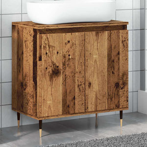 Bathroom Cabinet Old wood Engineered wood, iron Medium