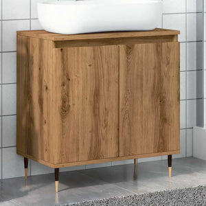 Bathroom Cabinet Artisan oak Engineered wood, Iron Compact