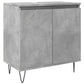 Bathroom Cabinet Concrete Gray Engineered Wood, Iron Medium
