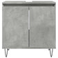 Bathroom Cabinet Concrete Gray Engineered Wood, Iron Medium