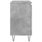 Bathroom Cabinet Concrete Gray Engineered Wood, Iron Medium